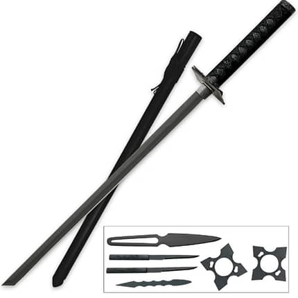 Black Ninja Sword Set swordskingdom.us